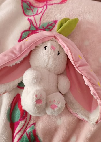 Pembe Renkli Peluş Çilek/Tavşan Oyuncak - Görsel 3