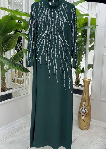 Kadın Uzun Payetli Nakışlı Elbise - Görsel 2