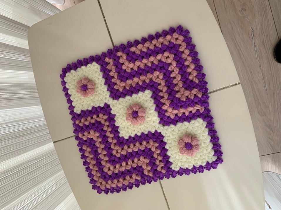 El Örgüsü Bohem Mor-Pembe lif takım - Görsel 3