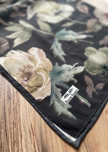 Beden kahverengi Renk Fresh Scarfs Soft Garden Desen Eşarp