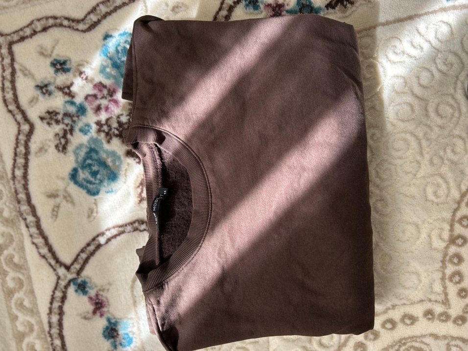 Uzun Kollu Kahverengi Salaş Tunik - Görsel 5