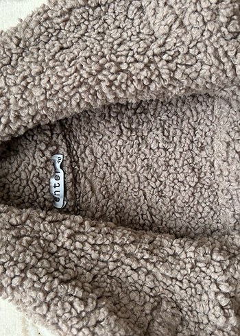 Bej Süet Kadın Kürklü Ceket - Görsel 4