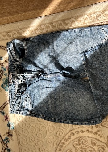 Gevşek Kesim Midi Kot Pantolon - Görsel 2