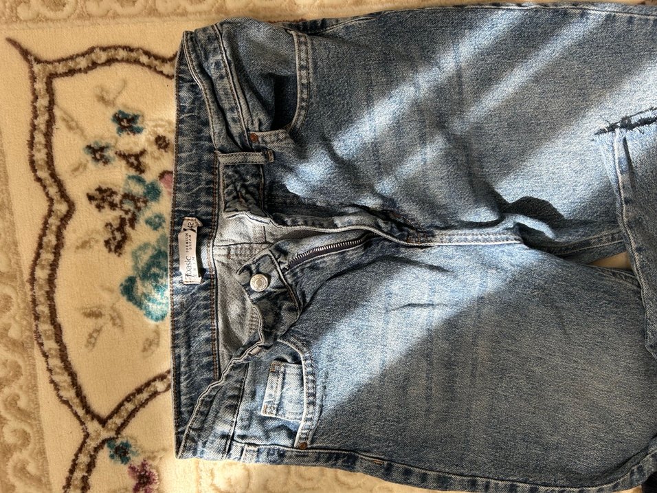 Gevşek Kesim Midi Kot Pantolon - Görsel 4