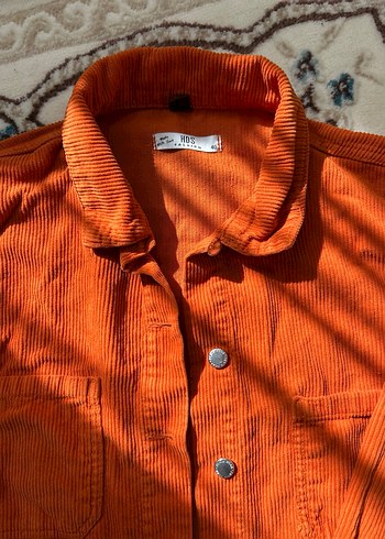 Düğmeli Kahverengi Keten Kadın Gömlek - Görsel 3