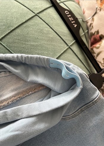 Mavi Hamile Kot Pantolon Rahat Kesim - Görsel 4