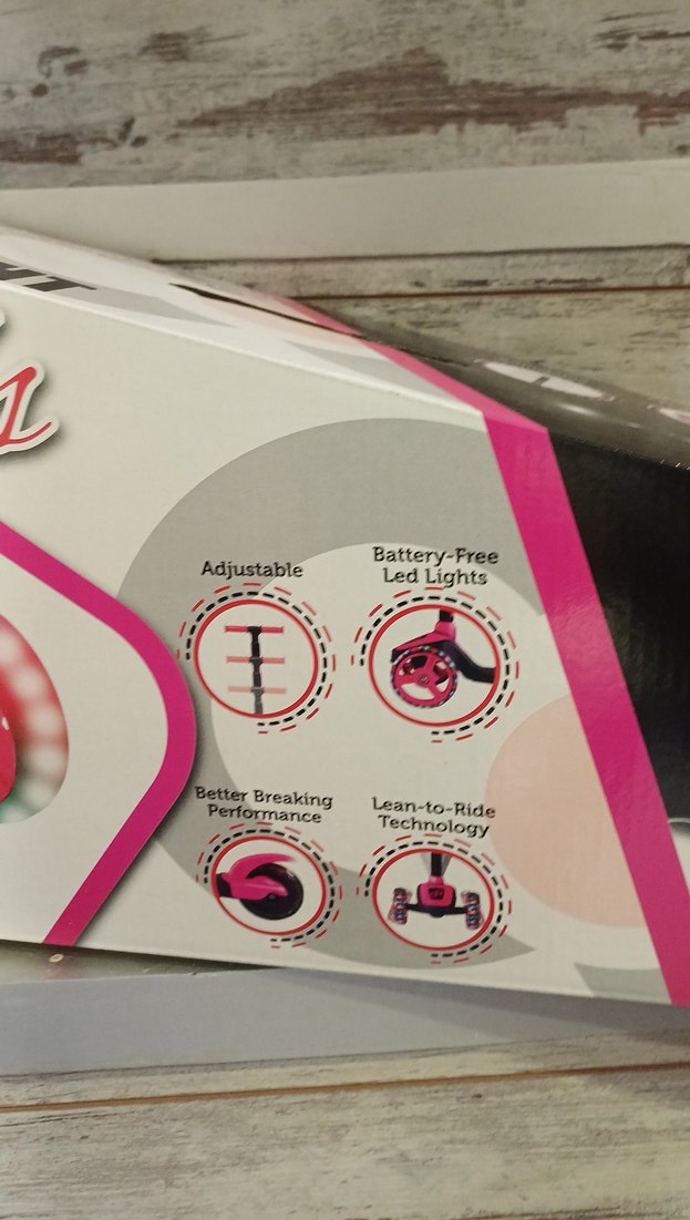 Renkli Pembe Çocuk Scooter'ı 50 kg Kapasiteli - Görsel 4