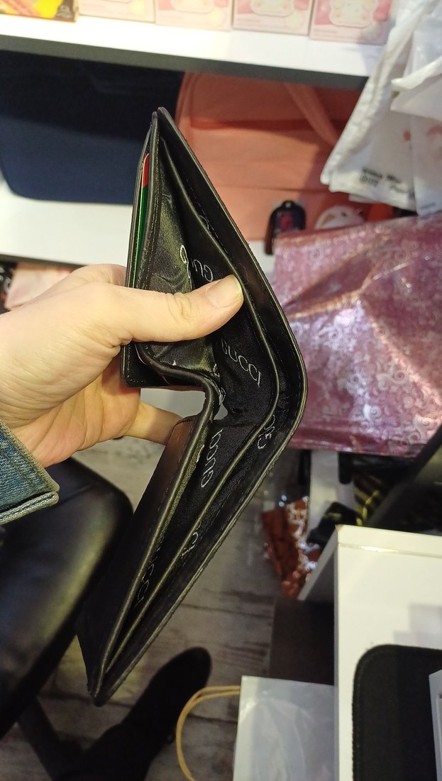 Siyah Desenli Erkek Cüzdanı - Görsel 4