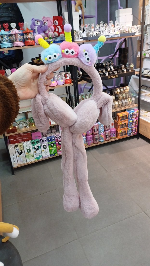 Çocuklar için Peluş Renkli Saç Bandı - Görsel 2