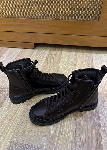 Kahverengi Deri camper kadın bot 37 numara - Görsel 8