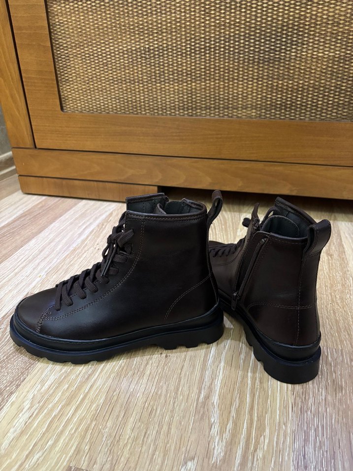 Kahverengi Deri camper kadın bot 37 numara - Görsel 3