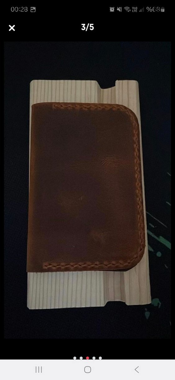 Kahverengi  Cüzdan hakiki deri kartlık - Görsel 4