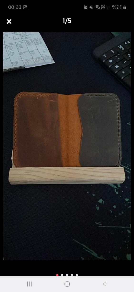 Kahverengi  Cüzdan hakiki deri kartlık - Görsel 2