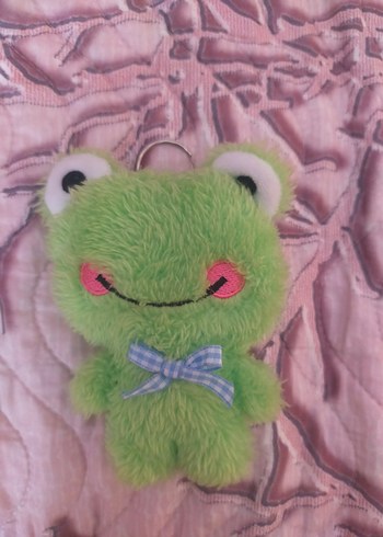 Yeşil Peluş Kurbağa Anahtarlık - Görsel 3