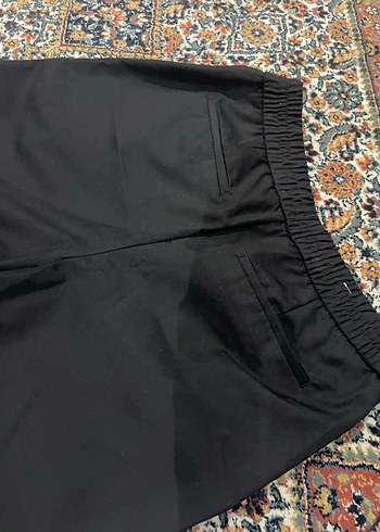 Siyah erkek Rahat Kesim Kumaş Pantolon - Görsel 3