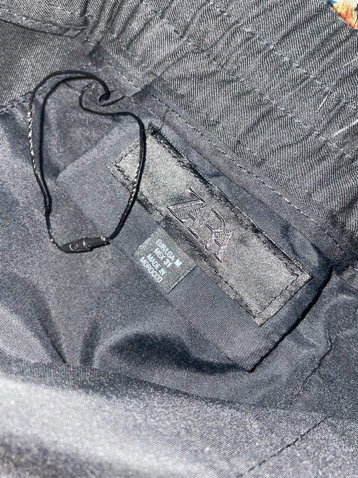 Siyah erkek Rahat Kesim Kumaş Pantolon - Görsel 2