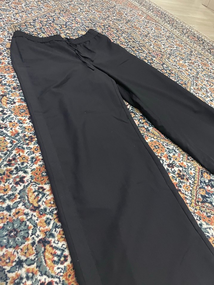 Siyah erkek Rahat Kesim Kumaş Pantolon - Görsel 4