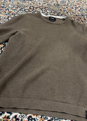 Erkek Kahverengi Triko Yuvarlak Yaka Kazak - Görsel 2