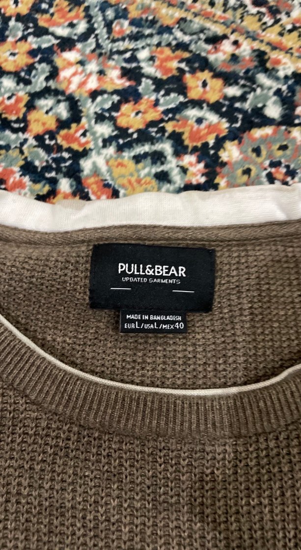 Erkek Kahverengi Triko Yuvarlak Yaka Kazak - Görsel 3