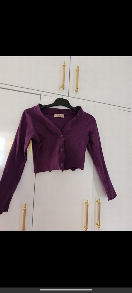 Düğmeli Mavi Kadın Kot Ceket - Görsel 4