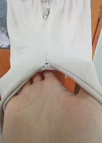 Bej Bol Kesim Keten Kadın Pantolon - Görsel 3