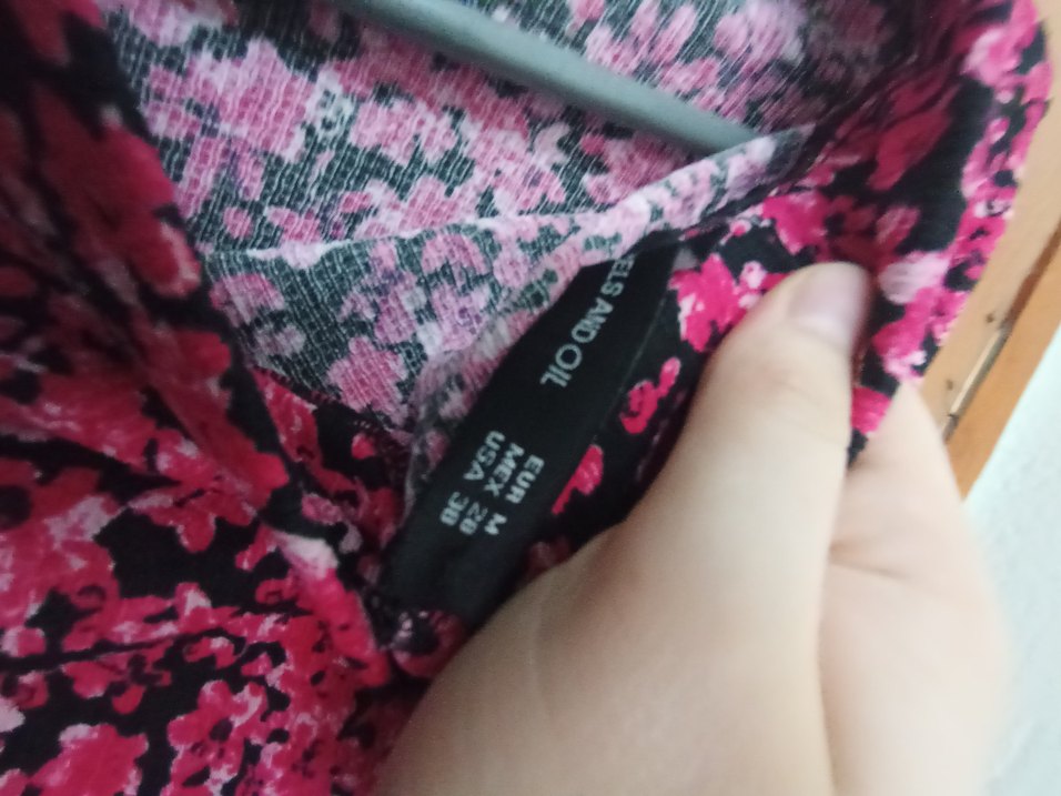 Pembe Bağlama Desenli Midi Drapeli Kadın Etek - Görsel 3