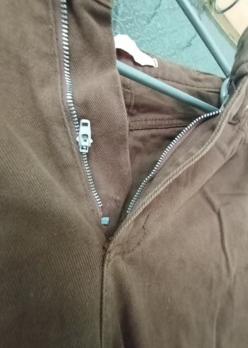 Kahverengi Süet Kemerli Kadın Pantolon - Görsel 4