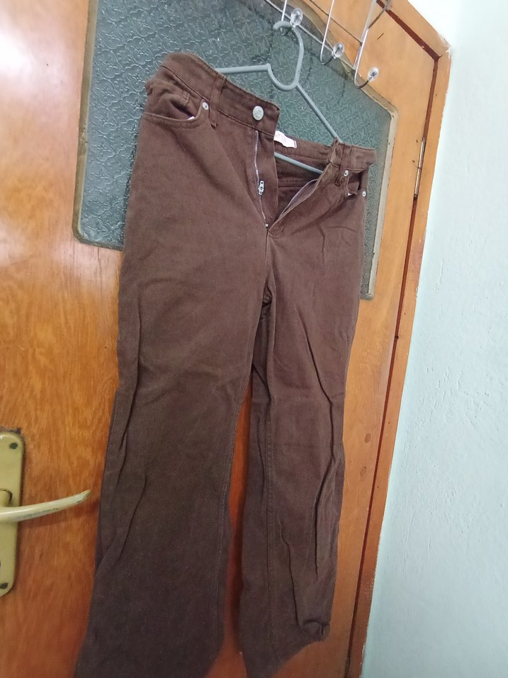 Kahverengi Süet Kemerli Kadın Pantolon - Görsel 3