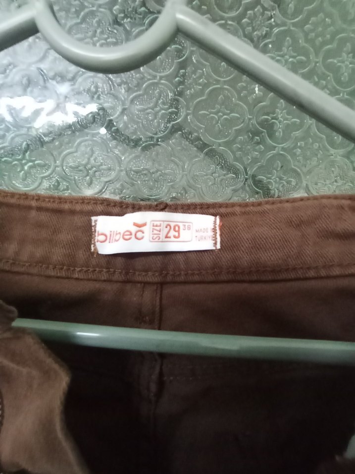 Kahverengi Süet Kemerli Kadın Pantolon - Görsel 2