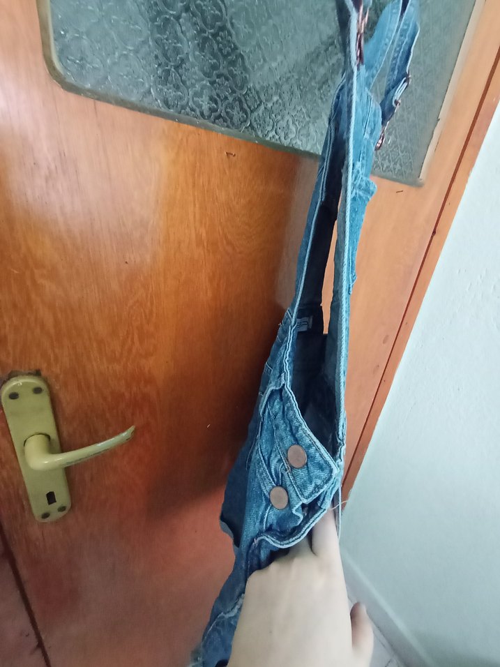 Mavi Kot Askılı Midi Tulum - Görsel 3