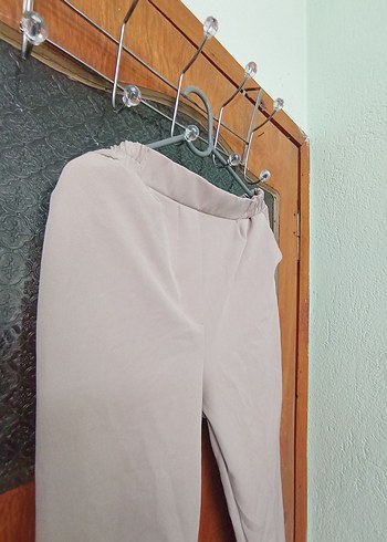 Kadın Bej Normal Boy Pamuk Kumaş Pantolon - Görsel 2