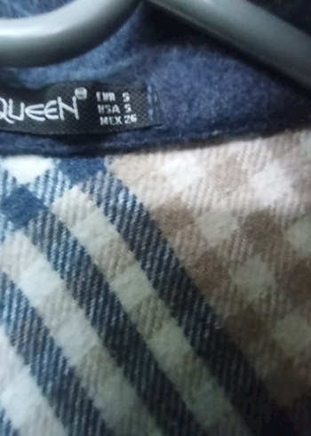 Gri Ekose Desenli Kadın Denim Gömlek - Görsel 3