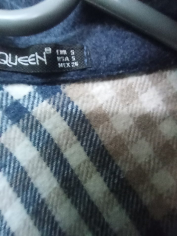 Gri Ekose Desenli Kadın Denim Gömlek - Görsel 3