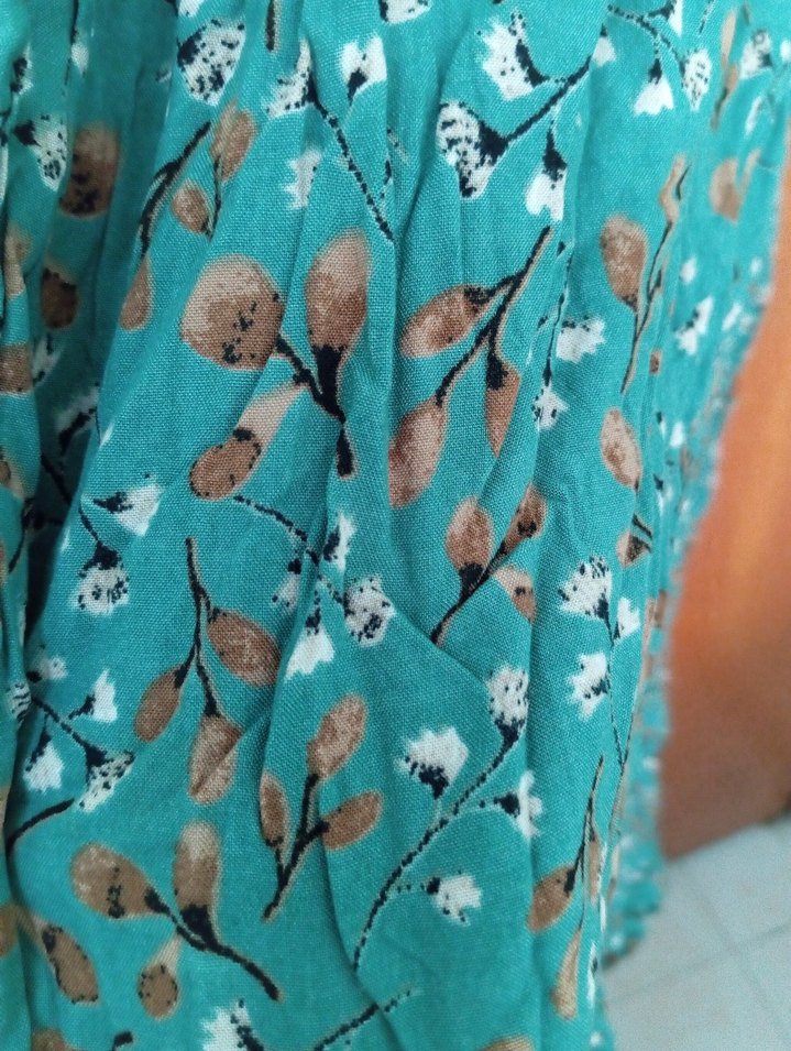 Bohem Uzun Turkuaz Bağlamalı Elbise - Görsel 2