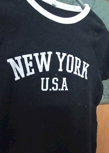 Kız  Siyah Baskılı Tişört - Görsel 3