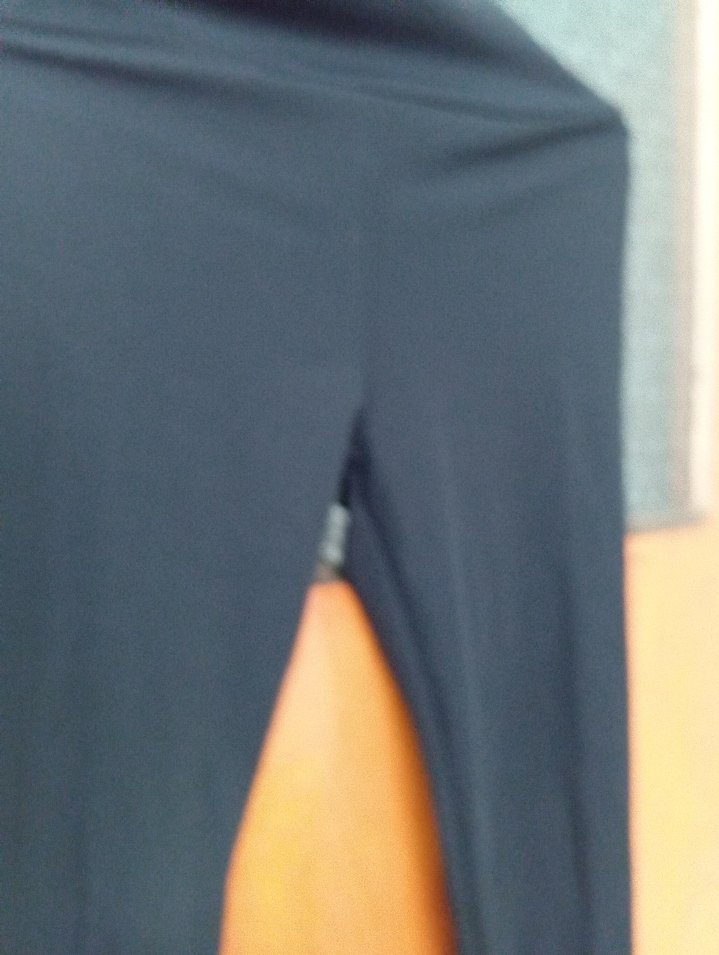 Siyah Kadın Midi Tayt, Elastik Bel - Görsel 4