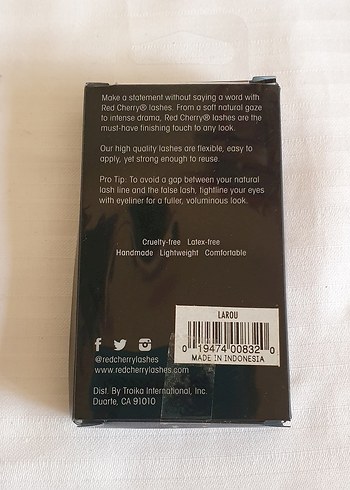 Red Cherry Siyah Takma Kirpik - Görsel 2