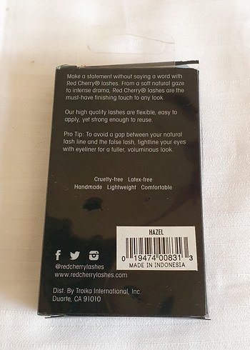 Red Cherry Siyah Takma Kirpik - Görsel 2