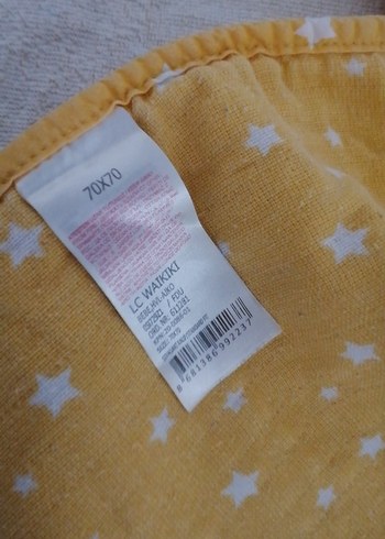 Nakışlı Sarı Bebek Havlusu ve Mavi Ekose Tulum - Görsel 7