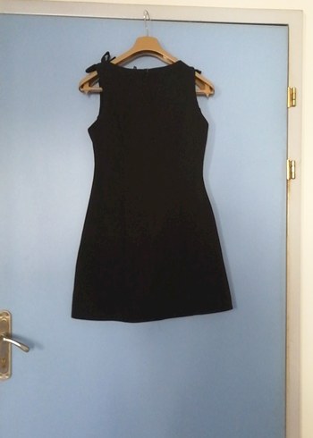 Siyah Mini Halter Yaka Elbise - Görsel 2