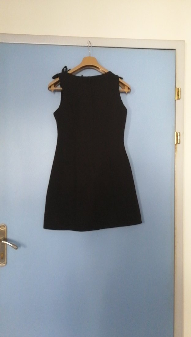 Siyah Mini Halter Yaka Elbise - Görsel 2