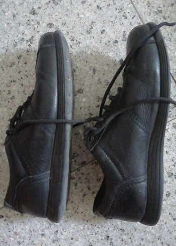 Siyah Erkek deri Ayakkabı Bağcıklı - Görsel 4