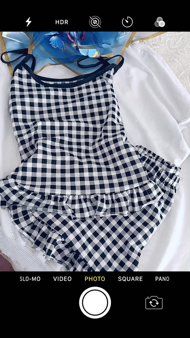 Mini, Askılı, Fırfırlı Kadın şort takım - Görsel 2