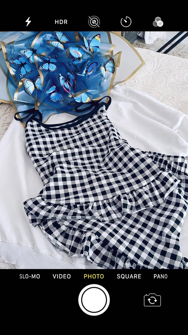 Mini, Askılı, Fırfırlı Kadın şort takım - Görsel 3