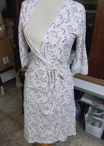 Bohem Uzun Kollu Midi Kadın Sabahlık - Görsel 3