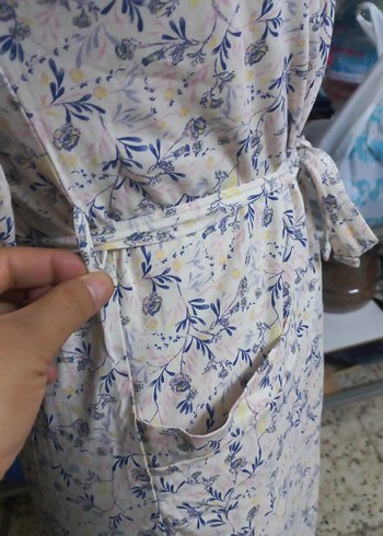 Bohem Uzun Kollu Midi Kadın Sabahlık - Görsel 6