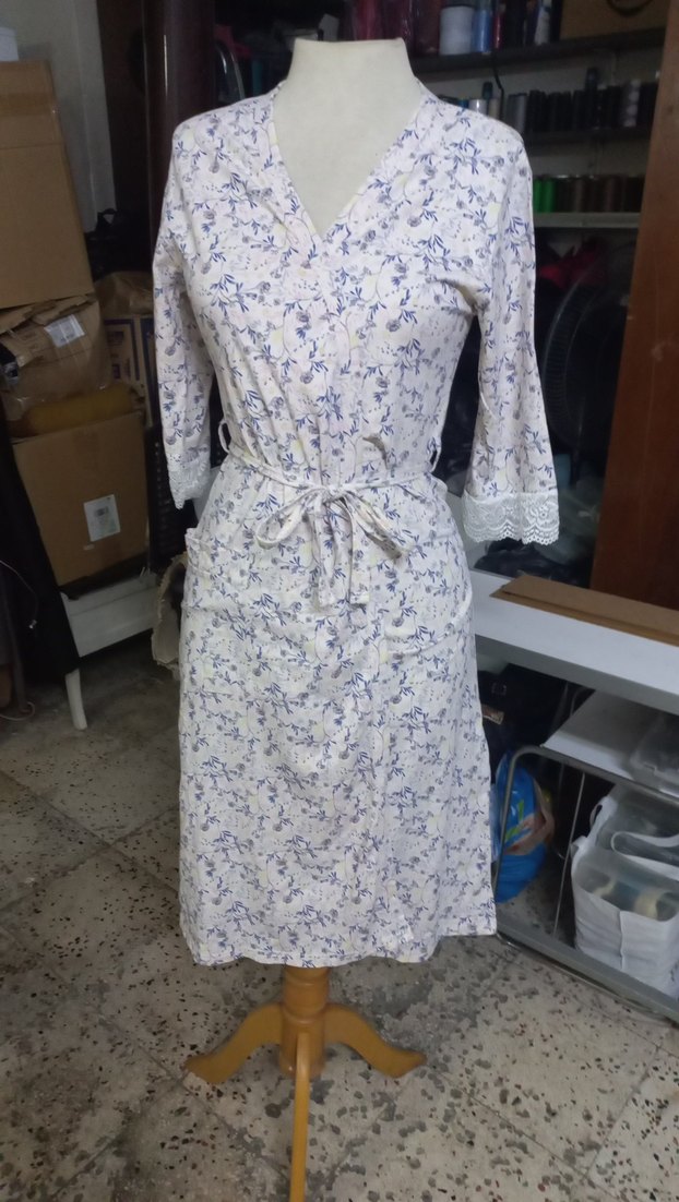 Bohem Uzun Kollu Midi Kadın Sabahlık - Görsel 2