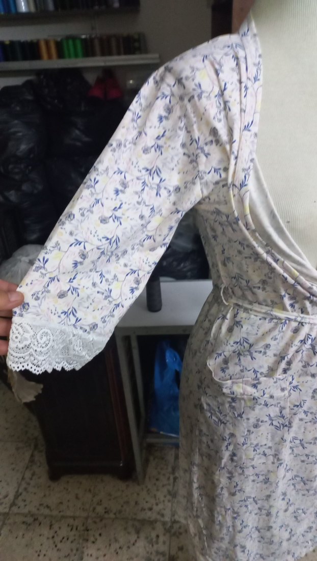 Bohem Uzun Kollu Midi Kadın Sabahlık - Görsel 5