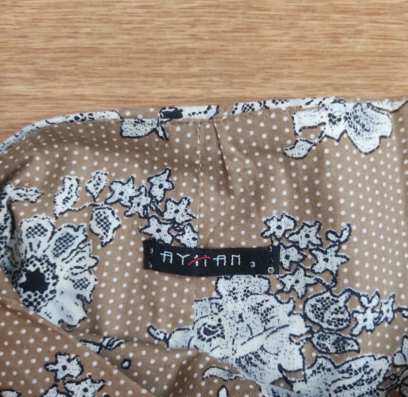 Bej Çiçek Desenli Pilili Midi Etek - Görsel 4