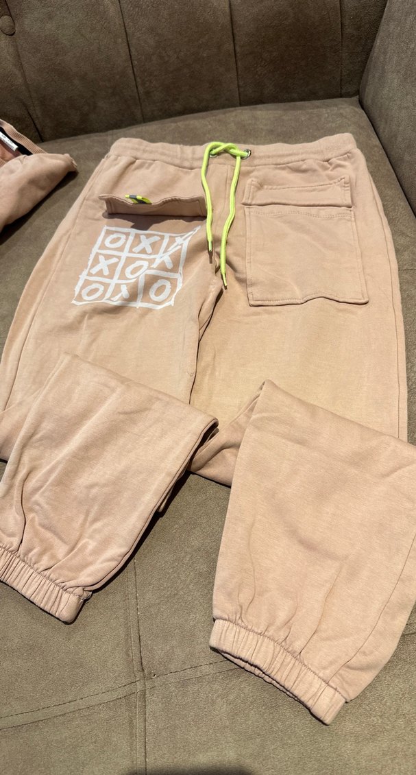 Kız Çocuk Kahverengi Baskılı Sweatshirt ve Eşofman - Görsel 3